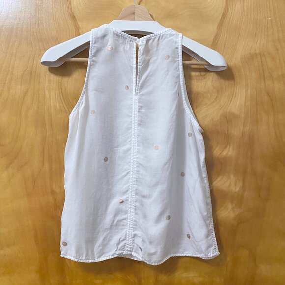 Anthropologie Cloth & Stone Gillian Metallic Foil Dot Tank Lightweight Breezy - Picture 5 of 10